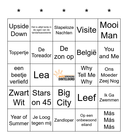 SWiNGO! Bingo Card