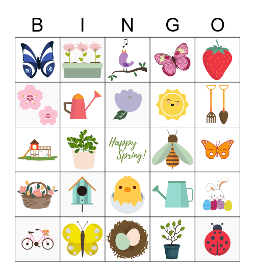 Spring Bingo Card