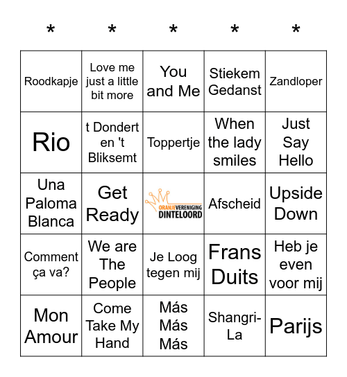 SWiNGO! Bingo Card