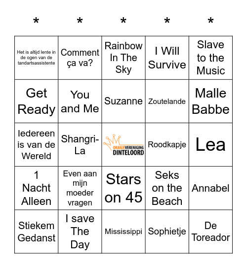 SWiNGO! Bingo Card