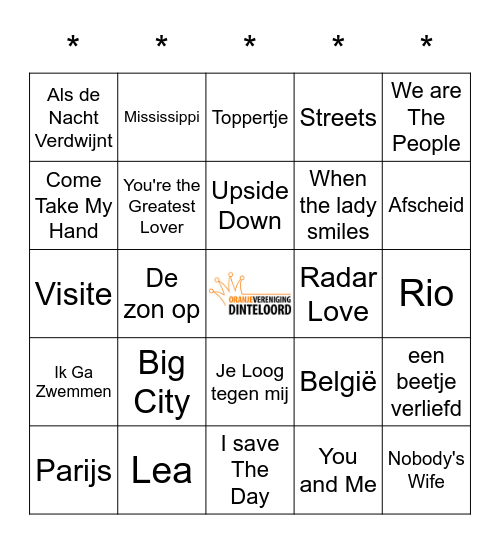SWiNGO! Bingo Card