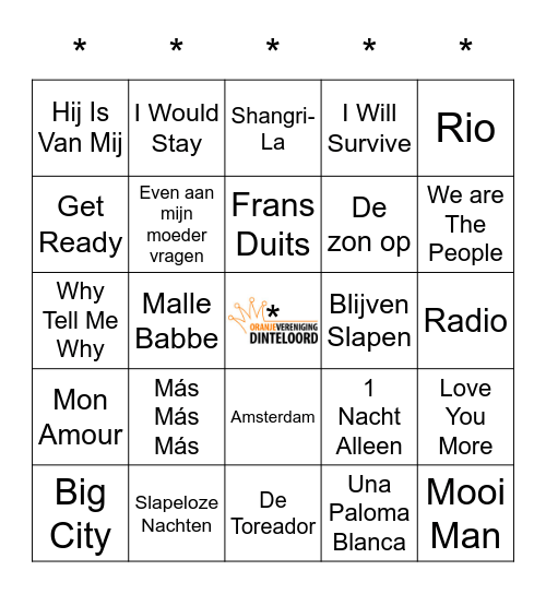 SWiNGO! Bingo Card