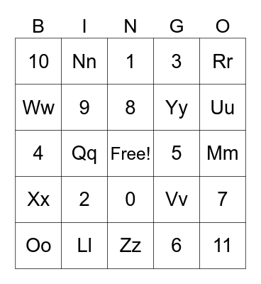 Place Paw Print Bingo Card