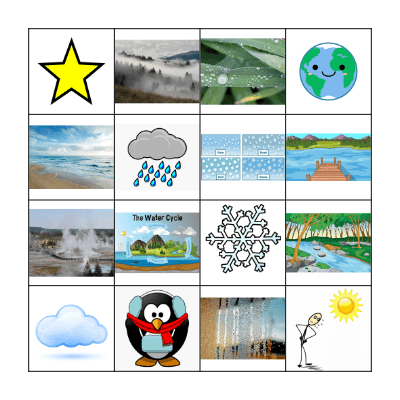 Water Cycle Bingo Card