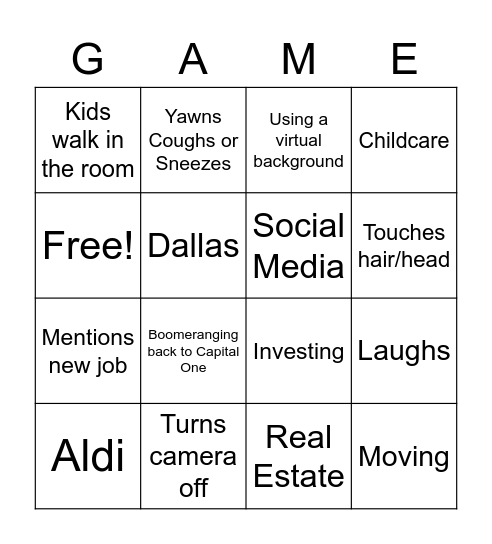 What did Naveen Say/Do? Bingo Card