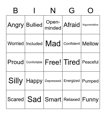 Brain Bingo Card