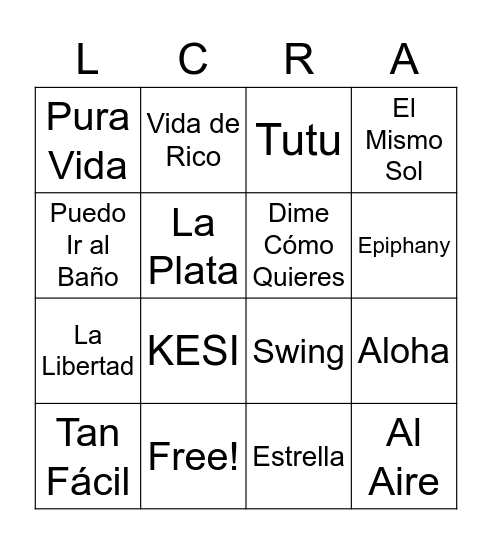 Locura de Marzo 2022 Bingo Card