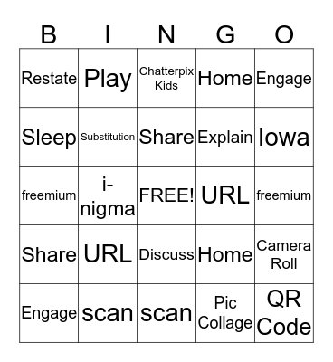 Vocab Comes Alive Vocab Bingo Card