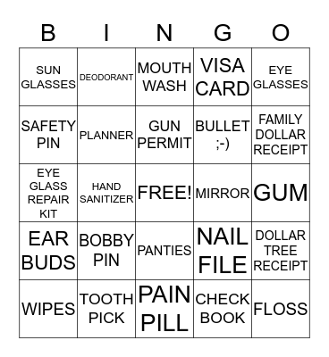 BOATS -N- HOES 2015 PURSE BINGO Card