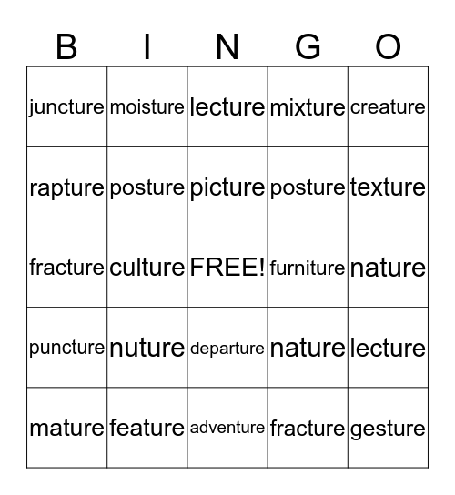 Smile Bingo Card