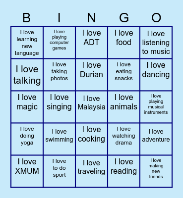 Adt 2204 Orientation Bingo Card