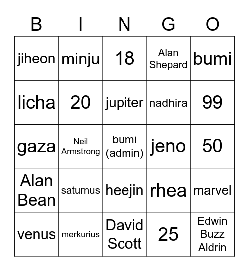 Bingo Card