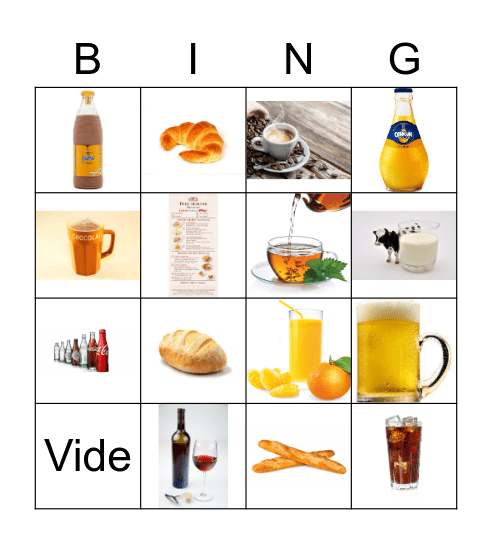 Le petit-déjeuner Bingo Card