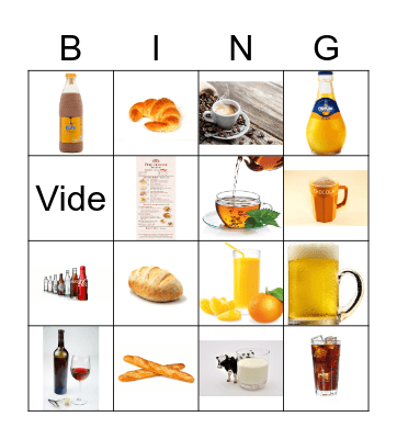 Le petit-déjeuner 2 Bingo Card