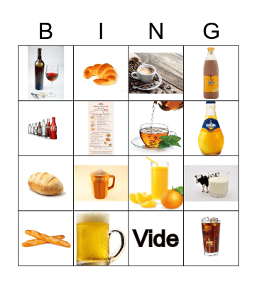 Le petit-déjeuner Bingo Card