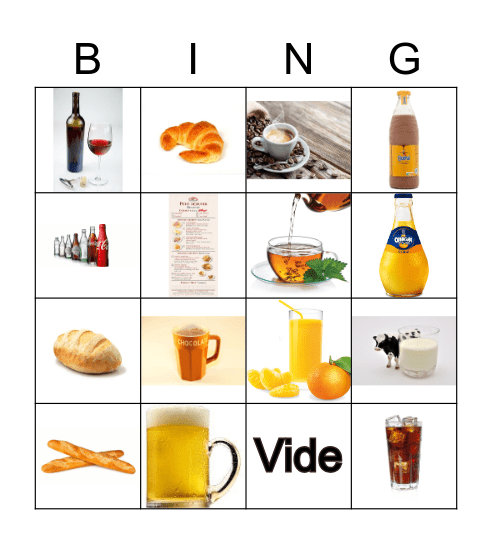 Le petit-déjeuner Bingo Card