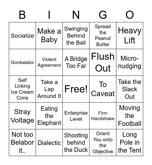 O&I Bingo Card