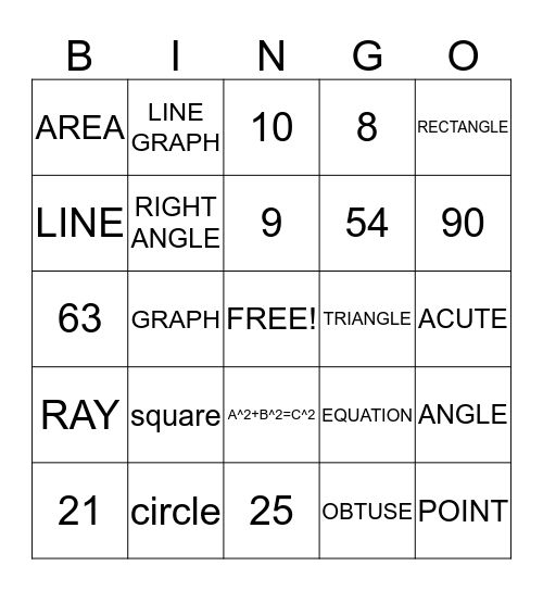 Math Practice Bingo Card