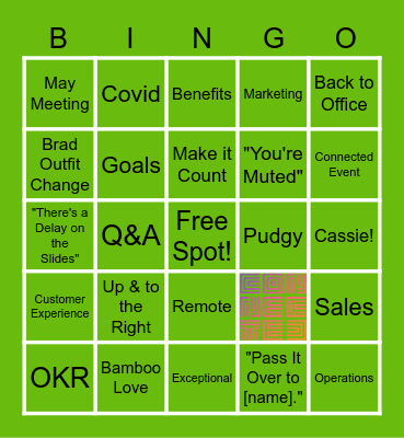 March Company Update Bingo Card