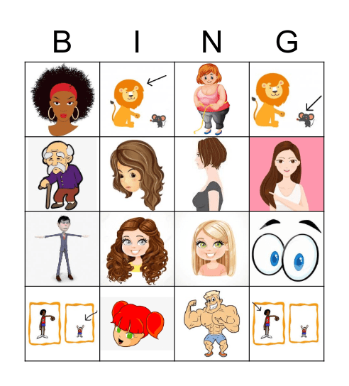 Physical Description Bingo Card