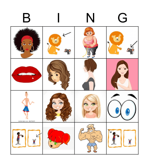 Physical Description Bingo Card