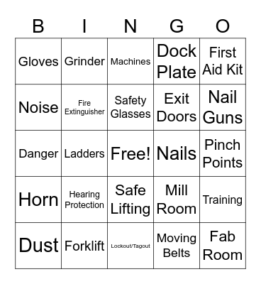 SAFETY BINGO Card