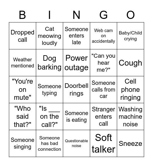 Mark's Virtual Farewell Party Bingo Card