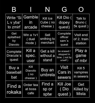Yba Bingo / Lockoutrace Bingo Card