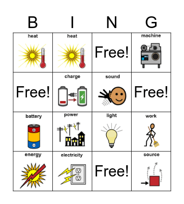 March Vocabulary Bingo Card