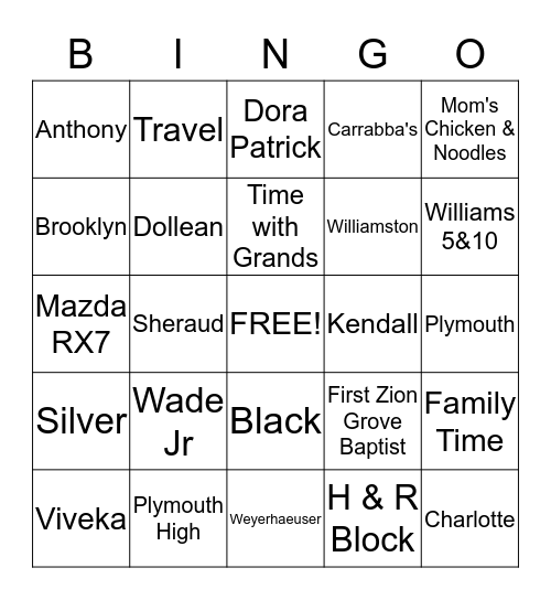 BINGO CELEBRATING ROSA Bingo Card