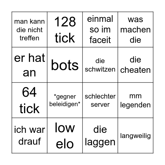 devz Bingo Card