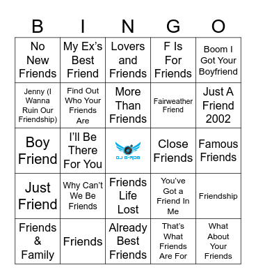 Keep It Friendly Bingo Card