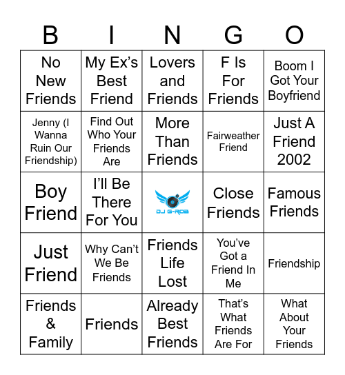 Keep It Friendly Bingo Card