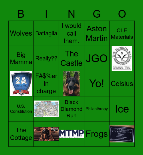 Mark O' Bingo Card