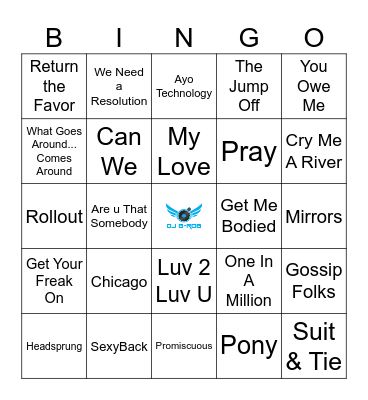 That Man "Timbaland" Bingo Card