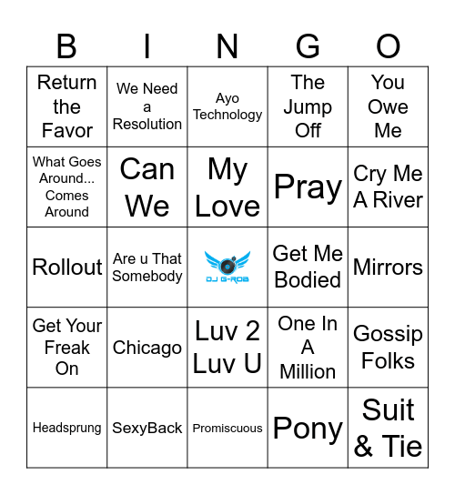 That Man "Timbaland" Bingo Card