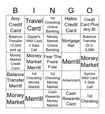 Team Freire Reward Bingo Card