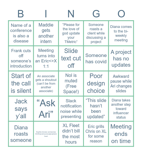 ADL Bi-Weekly Bingo Card