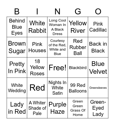Bingo - Colors 02 Bingo Card
