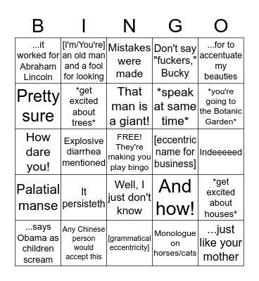 Steph and Olya Car Bingo Card