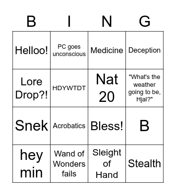 Krimson Pheathers Bingo Card