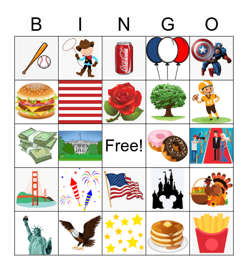 USA Bingo Card