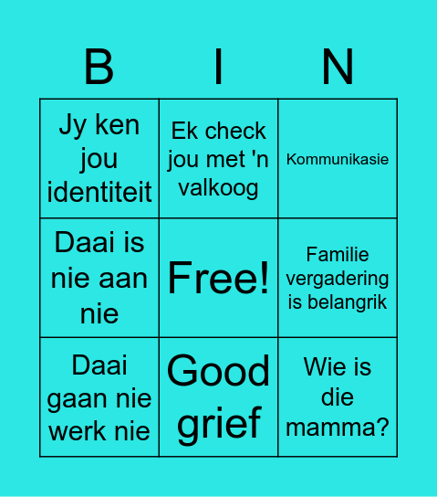 Martie Bingo Lingo Bingo Card