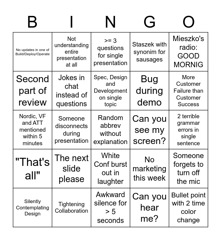 Review Bingo Card 1155