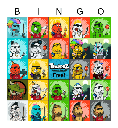 Trooprz Bingo Card