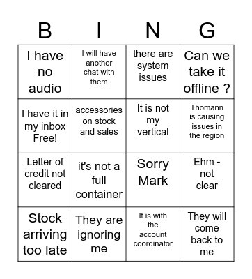 Numbers Call Forecast Bingo Card