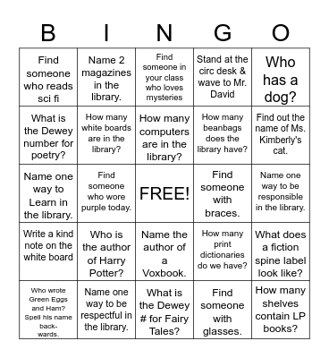 NLW 2022 Scavenger Hunt Bingo Card