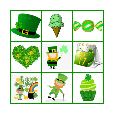 St. Patty's Day (3x3 Bingo Card