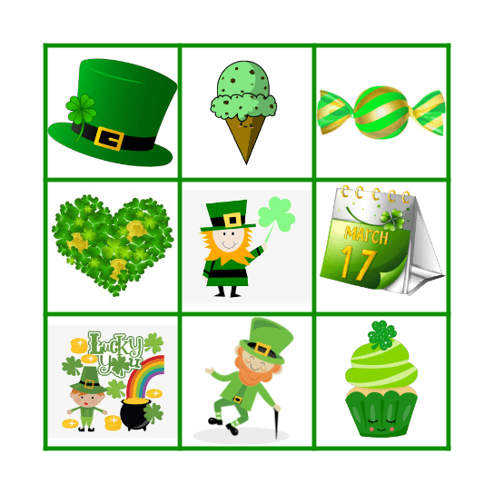 St. Patty's Day (3x3 Bingo Card