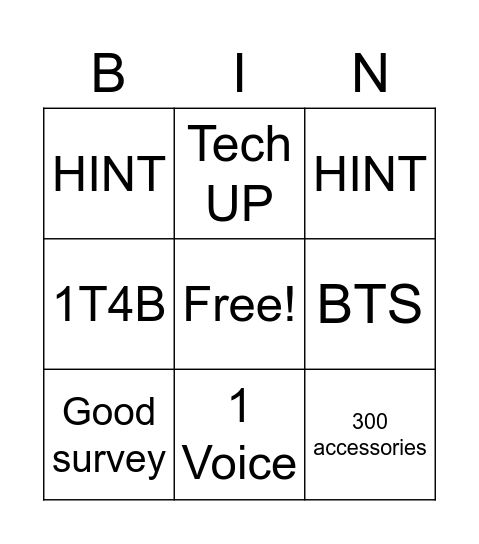 T-Mobile Bingo Card